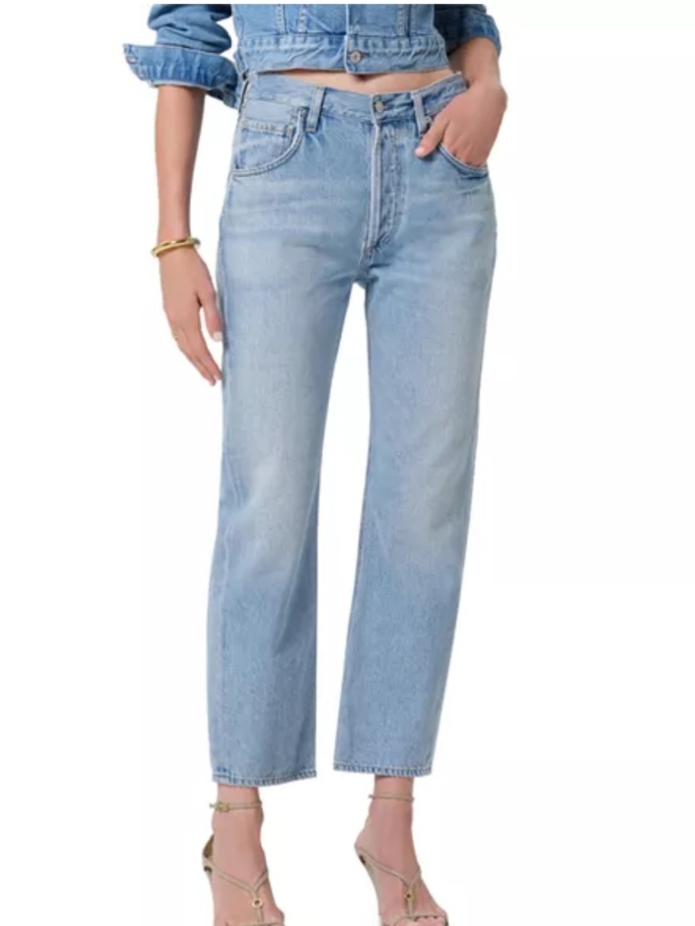 Citizens of humanity Womens light blue Winslow button fly BF Jeans 29